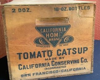 California Home Brand Tomato Catsup advertising box crate