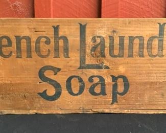 French Laundry Soap advertising box crate