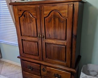Solid wood armoire