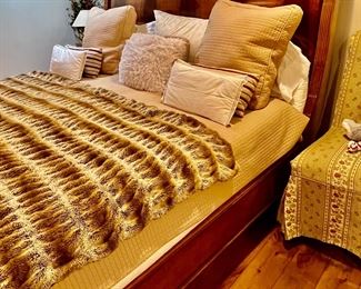 24. Ethan Allen King Sleigh Bed (57"h)