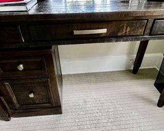 46. Raymour & Flanigan Desk Chair (26" x 24" x 36)   45. Raymour & Flanigan File Cabinet (18" x 23" x 24")