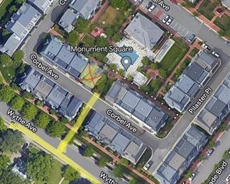 Best to park on  Wythe and walk through to Finial.