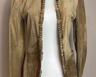 Yves Saint Laurent Tom Ford 2002 Collection Jacket Brass Ring Studs