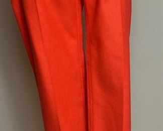 Vintage Courreges Orange Wool High Waisted Pants