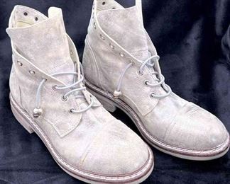 The Shoe Box Silver Leather Boots