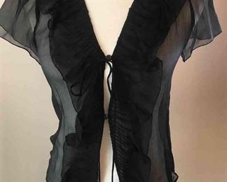 Sheer Black Prada Blouse