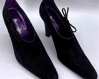 Ralph Lauren Black Suede Booties