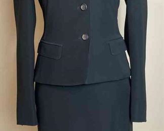 Prada Two Piece Black Skirt Suit