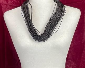 Leather Necklace Black