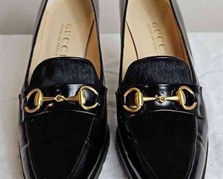 Gucci Vintage Black Patent Leather Pumps