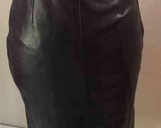Gucci Brown Leather Skirt