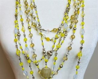 Erickson Beamon Glass Beaded Layered Necklace