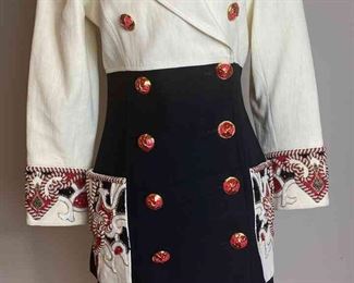 Emanuel Ungaro Double Breasted Two Piece Jacket And Skirt Set