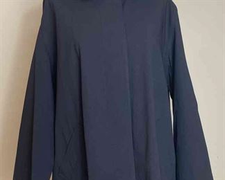 Donna Karan Hidden Placket Car Coat