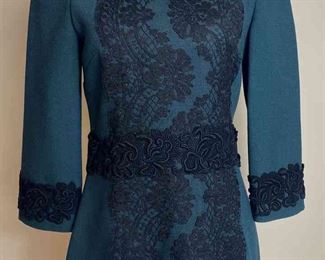 Dolce Gabbana Dark Green Blouse With Embroidery