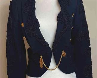 Christian LaCroix Vintage Black Cropped Blazer