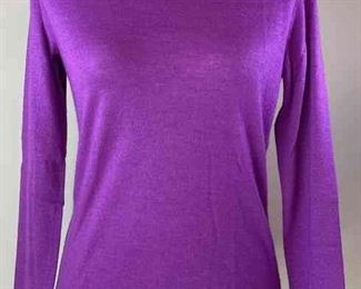 CHANEL Purple Cashmere Sweater