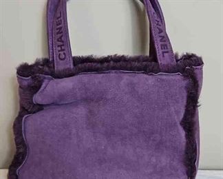CHANEL Mouton Purple Handbag