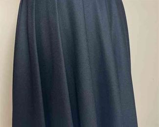 Chanel Black Wool Cashmere Pleated Skirt