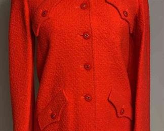 CHANEL 95A TWEED CC LOGO BUTTONS BLAZER