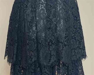 CHANEL 13P 2013 Black Lace Layered Culotte Skort Skirt