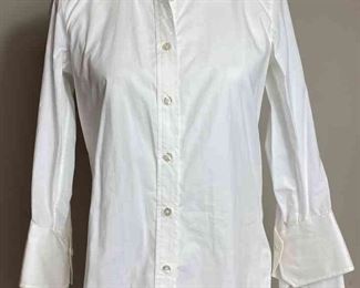 Carolina Herrera White Button Down Blouse
