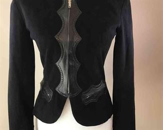 Alaia Paris Velvet Leather Jacket