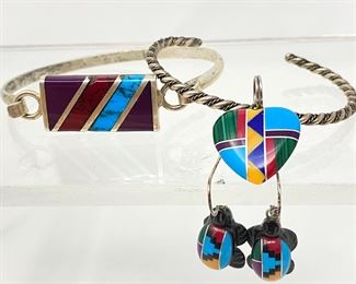 Lot #92 -Vintage Multi Stone and Sterling Jewelry Pieces