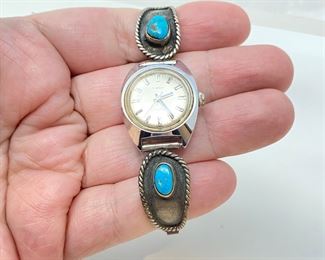 Lot #100 - Two Watches w/ Native American Bands