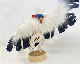 Lot #61 - Native American Navajo Hand Crafted Eagle Kachina signed Begay