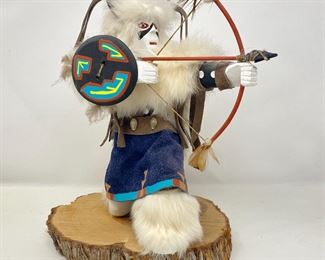Lot #62 - Handmade Buffalo Warrior Navajo Kachina by Bernice Begay