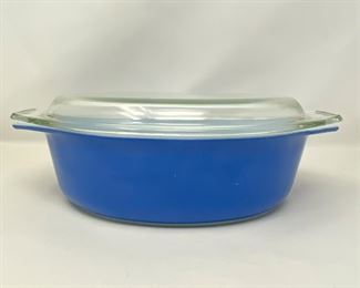 Lot #113  - Vintage Old Orchard 1Qt. Ovenware Pyrex - Round Shape #473