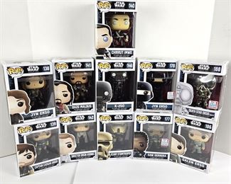 Set of Eleven Star Wars Rogue One Funko Pops - New in Boxes 