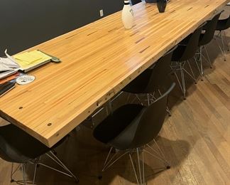 Authentic Dining Table Made From a Bowling Alley