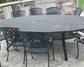 Cast Aluminum Dining Set Outdoor Patio Set