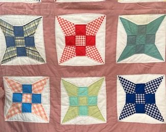 One of the quilts with pops of bold color