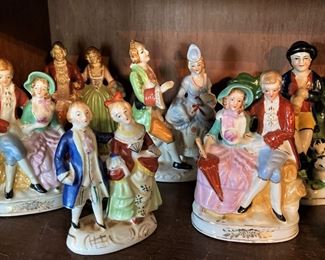 Some of the many vintage figurines