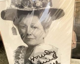 Autographed  picture of Minnie Pearl