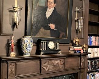 Mantel selections (Electrified brass sconces - not for sale)