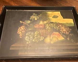 Tray depicting an array of fruit