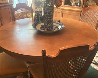 Antique table and chairs in the breakfast room