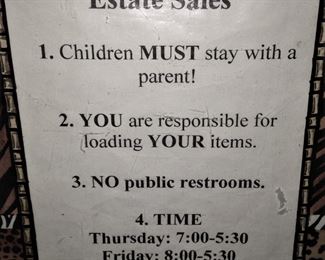 Thanks for remembering the shopping guidelines.