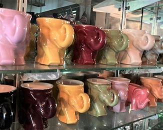 Vintage Frankoma GOP elephant mugs