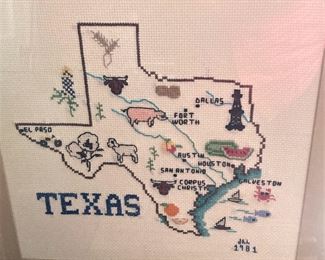 Hand stitched TEXAS