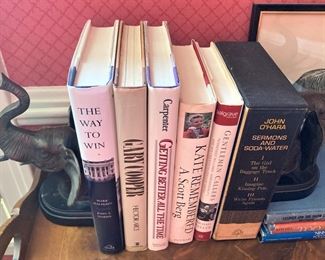 More books; elephant bookends