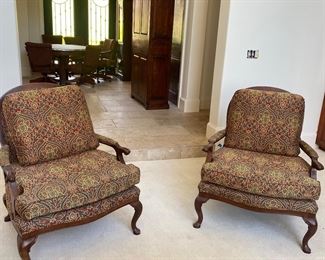 Two upholstered side chairs