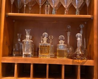 Great variety of decanters