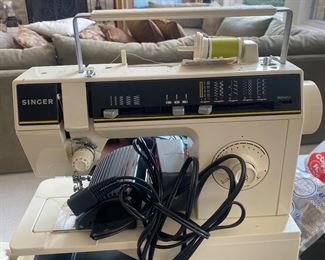 Singer, sewing machine with case
