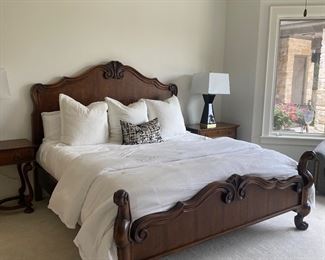 King size headboard, and footboard with mattress