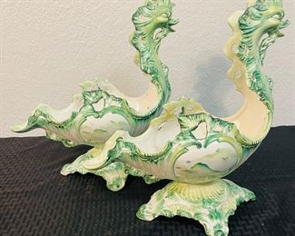 2	$150 	
Pair of Made in Italy dragon green/ white vessels		
